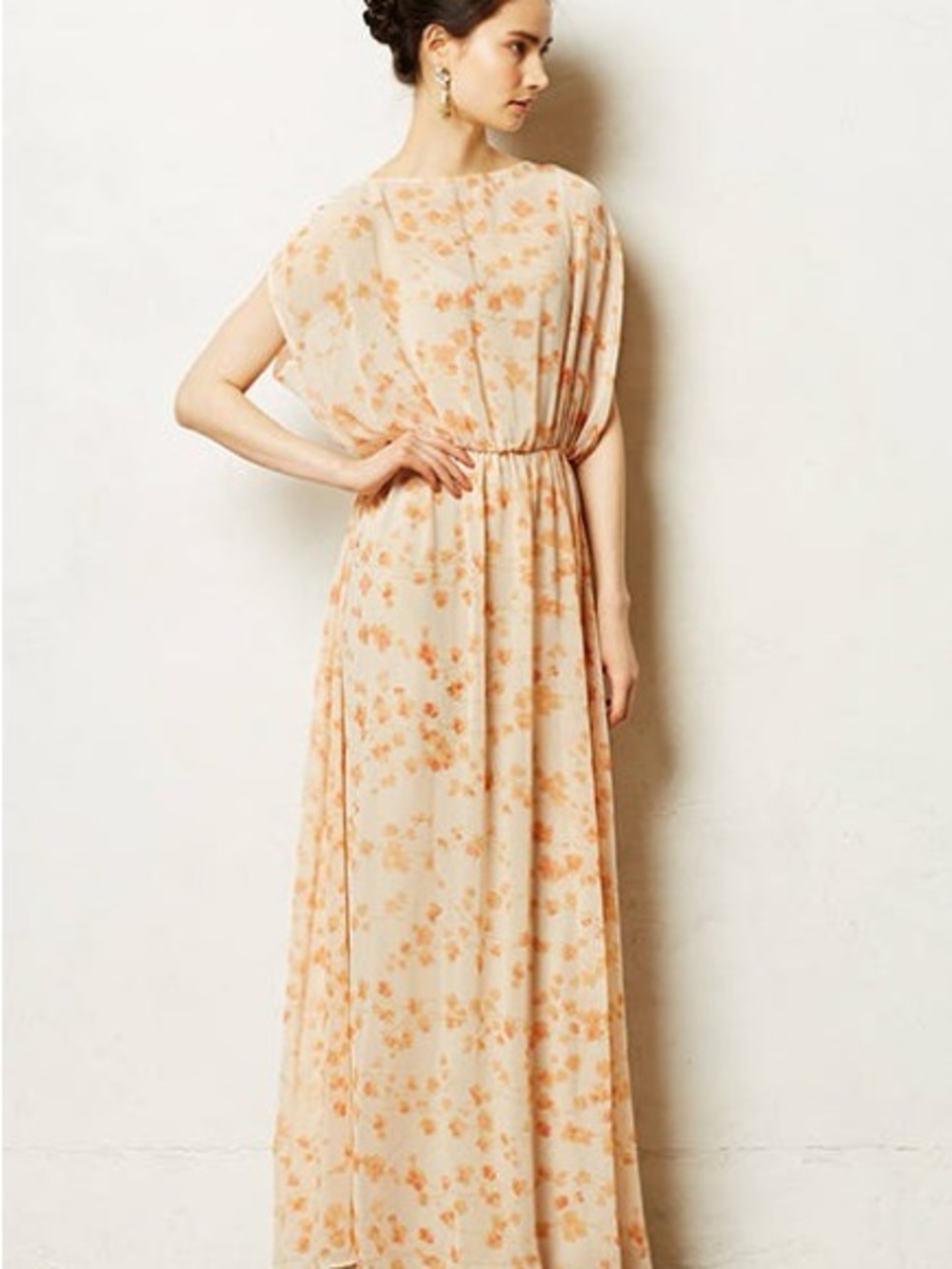 Paper Crown Peach Blossom Maxi Dress